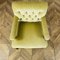 Small Antique English Button-Back Open Armchair on Brass Castors, 1890s 10