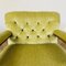 Small Antique English Button-Back Open Armchair on Brass Castors, 1890s, Image 12