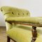 Small Antique English Button-Back Open Armchair on Brass Castors, 1890s 11
