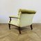 Small Antique English Button-Back Open Armchair on Brass Castors, 1890s, Image 7