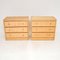 Vintage Bamboo Rattan Chest of Drawers, Set of 2 1