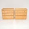 Vintage Bamboo Rattan Chest of Drawers, Set of 2, Image 1