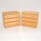 Vintage Bamboo Rattan Chest of Drawers, Set of 2, Image 2