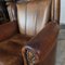 Vintage Sheep Leather Wingback Armchair, Image 9