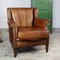 Vintage Sheep Leather Wingback Armchair 2
