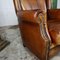 Vintage Sheep Leather Wingback Armchair 8