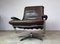 Vintage Leather Swivel Lounge Chair, Image 6