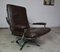 Vintage Leather Swivel Lounge Chair, Image 1
