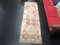 Vintage Oushak Faded Natural Kitchen Runner Rug 1