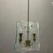 Antique Italian Glass Bronze Light Pendant 5