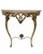 Louis XVI Console With Heart Crest, Marble Top & Cabriole Legs 1