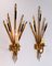 Mid-Century Gilt Metal Wall Sconces by Ferrocolor, 1950s, Set of 2 4