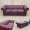 Chesterfield Red Leather 3-Seater Sofa, 1970s 2