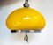 Vintage Space Age Yellow Opaline Retractable Ceiling Lamp, 1970s 3