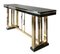 Mid-Century Italian Lacquered Wood and Gilt Metal Console Table 3