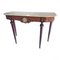 Louis XIV Style Wooden Console with Marble Top, Bronze & Porcelain Ornaments 3