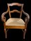 Louis Philippe Armchair in Walnut & Straw, Image 4