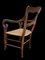 Fauteuil Louis Philippe en Noyer & Paille 11