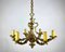Large Bronze French Chandelier, 1950s, Image 2