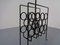 Brutalist Iron Magazine Rack and Candleholder, 1960s, Set of 2 15