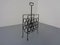 Brutalist Iron Magazine Rack and Candleholder, 1960s, Set of 2 6