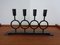 Brutalist Iron Magazine Rack and Candleholder, 1960s, Set of 2, Image 7