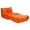 Togo Lounge Chair and Footstool by Michel Ducaroy for Ligne Roset, Set of 2 1