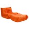 Togo Lounge Chair and Footstool by Michel Ducaroy for Ligne Roset, Set of 2, Image 1