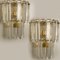 Glass and Gilt Brass Sconces by J. T. Kalmar for Kalmar, Set of 2 2