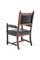 Walnut and Leather Chair from Gillow & Co, Image 4