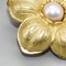 18 Karat Yellow Gold Flower Earrings with Pearls, Set of 2 5
