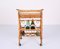 Tavolino di servizio Mid-Century in bambù e vimini con portabottiglie, anni '60, Immagine 10