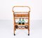 Mid-Century Bamboo and Rattan Service Service Table with Bottle Holder, 1960s 13