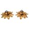 Mid-Century Italian Gilded Iron Flower Sconces, 1970s, Set of 2, Image 1