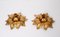 Mid-Century Italian Gilded Iron Flower Sconces, 1970s, Set of 2 12