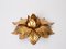 Mid-Century Italian Gilded Iron Flower Sconces, 1970s, Set of 2, Image 13