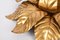 Mid-Century Italian Gilded Iron Flower Sconces, 1970s, Set of 2, Image 16