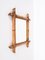 Mid-Century Italian Square Mirror with Bamboo Woven Wicker Frame, 1970s, Image 12