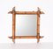 Quadratischer italienischer Mid-Century Spiegel mit Korbgeflecht aus Bambus, 1970er 7