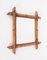 Quadratischer italienischer Mid-Century Spiegel mit Korbgeflecht aus Bambus, 1970er 10