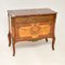 Antique Swedish Inlaid Marquetry Commode with Marble Top 1