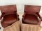 Mid-Century Italian Baisity Lounge Chairs in Leather & Rolling Side Tables by Antonio Citterio for B&B Italia, 1980s, Set of 4 10