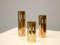 Brass Candleholders, Denmark, 1970s, Set of 3 3