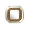 Mid-Century Hollywood Regency Brass and Bamboo Octagonal Mirror in the style of Gabriella Crespi 1