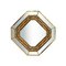 Mid-Century Hollywood Regency Brass and Bamboo Octagonal Mirror in the style of Gabriella Crespi 2