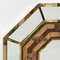 Mid-Century Hollywood Regency Brass and Bamboo Octagonal Mirror in the style of Gabriella Crespi 9