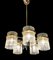 Lámpara de araña italiana Mid-Century de cristal de Murano, años 80, Imagen 3