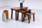 Tavolini brutalisti in quercia nello stile di Charlotte Perriand, anni '50, set di 3, Immagine 9