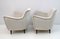 Mid-Century Modern Velvet Armchairs from Isa, Italy, 1950s, Set of 2 3