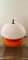 Lampe de Bureau Space Age Orange et Blanche de Lume 4